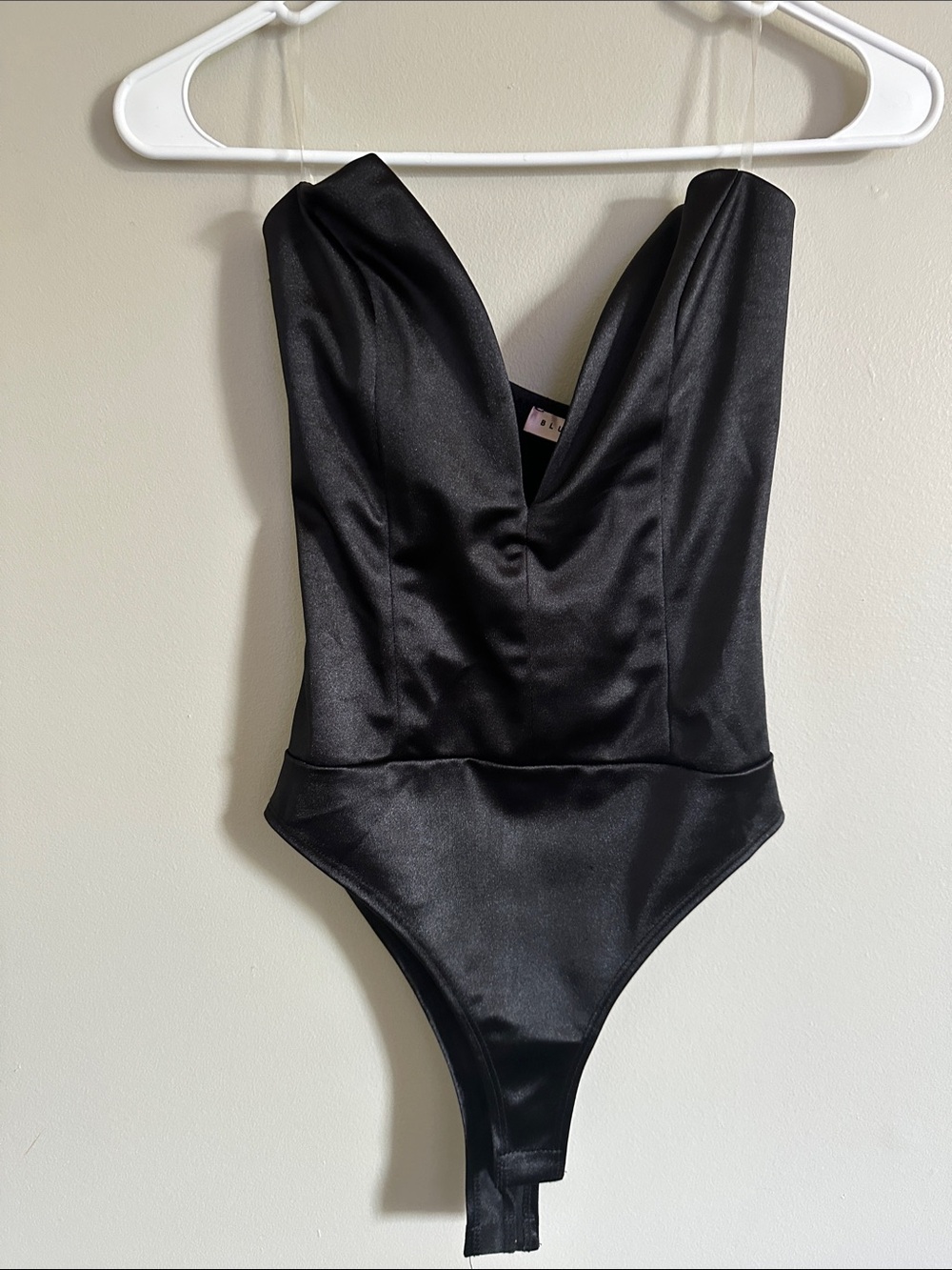 NWT Satin Deep Plunge Bodysuit - Picture 10 of 11